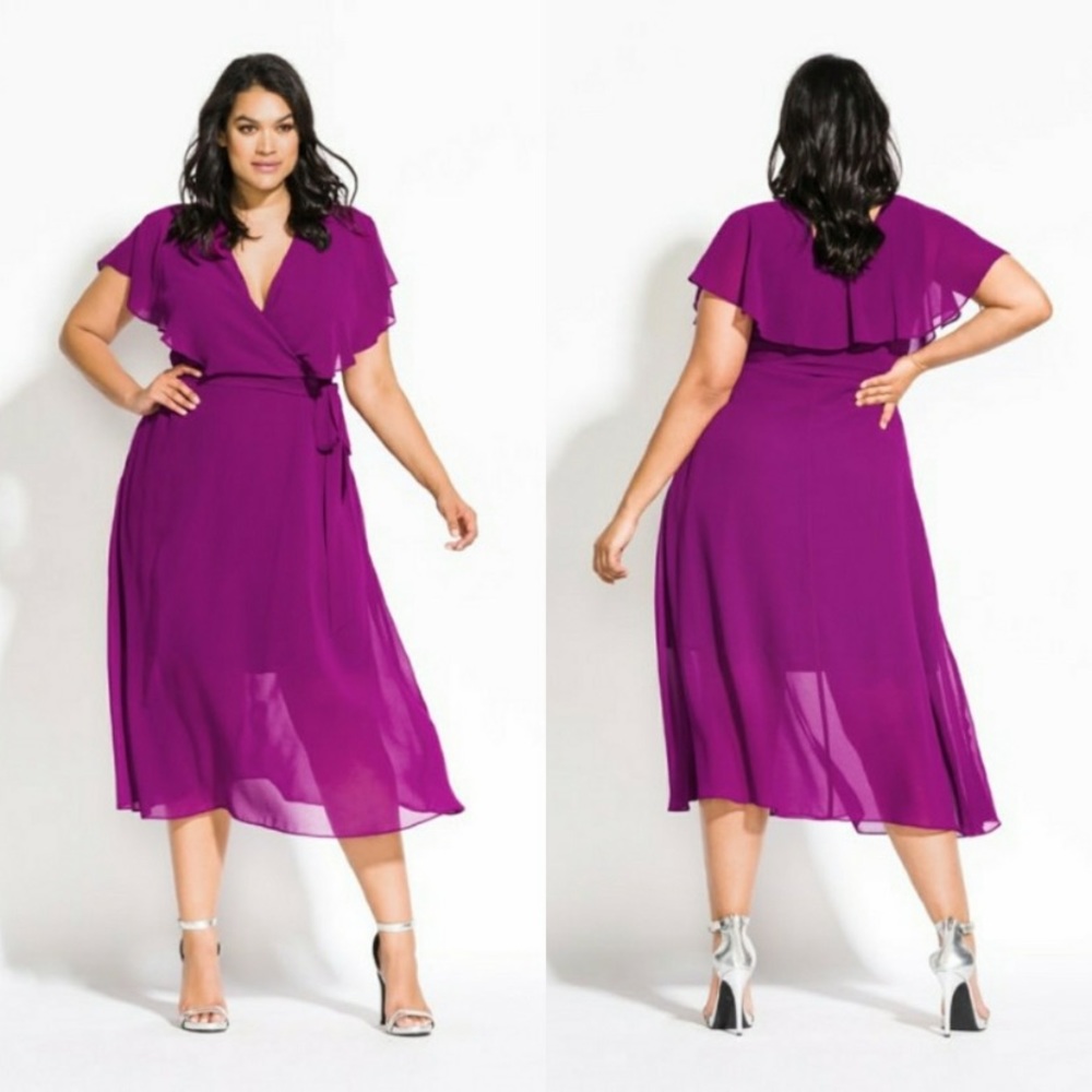 City Chic Softly Tied Dress